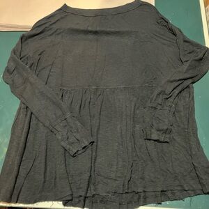 Women's Blue Babydoll Top